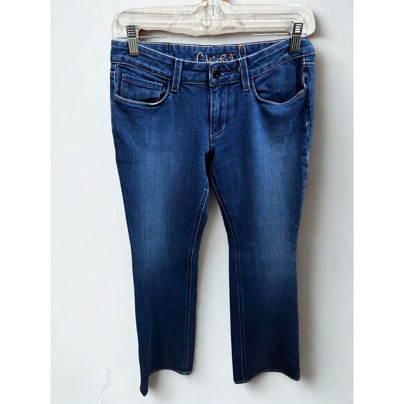 Chip & Pepper Jeans Womens Size 27 Blue Bobby Baby Low Rise Flared Denim Plus - Picture 1 of 9